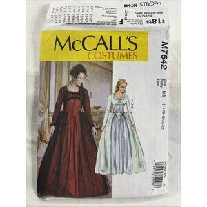 UNCUT McCall's M7642 Misses Renaissance Gown Costume Dress Pattern Sz 14–22